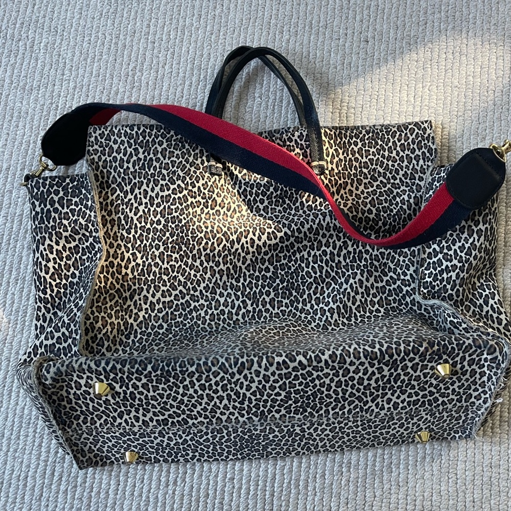Clare V animal print tote